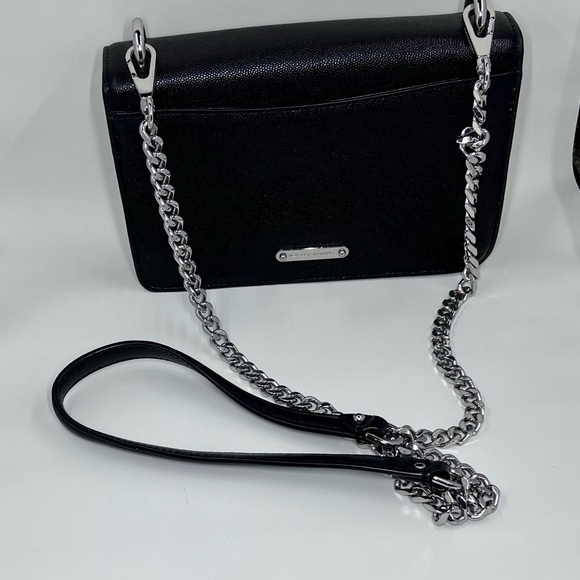 Rebecca Minkoff Black Leather Crossbody Bag. - Picture 2 of 8